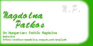 magdolna patkos business card